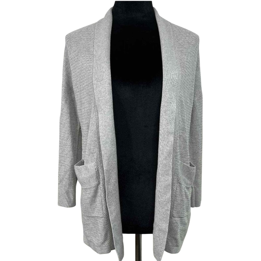 ARITZIA Wilfred Silk Cotton Cashmere Blend Open Knit Cardigan pockets Size S